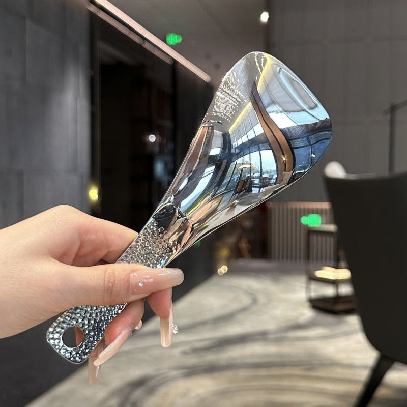 Hammered Stainless Steel Rice Scoop Spoon for Home Kitchen & Restaurant Serving