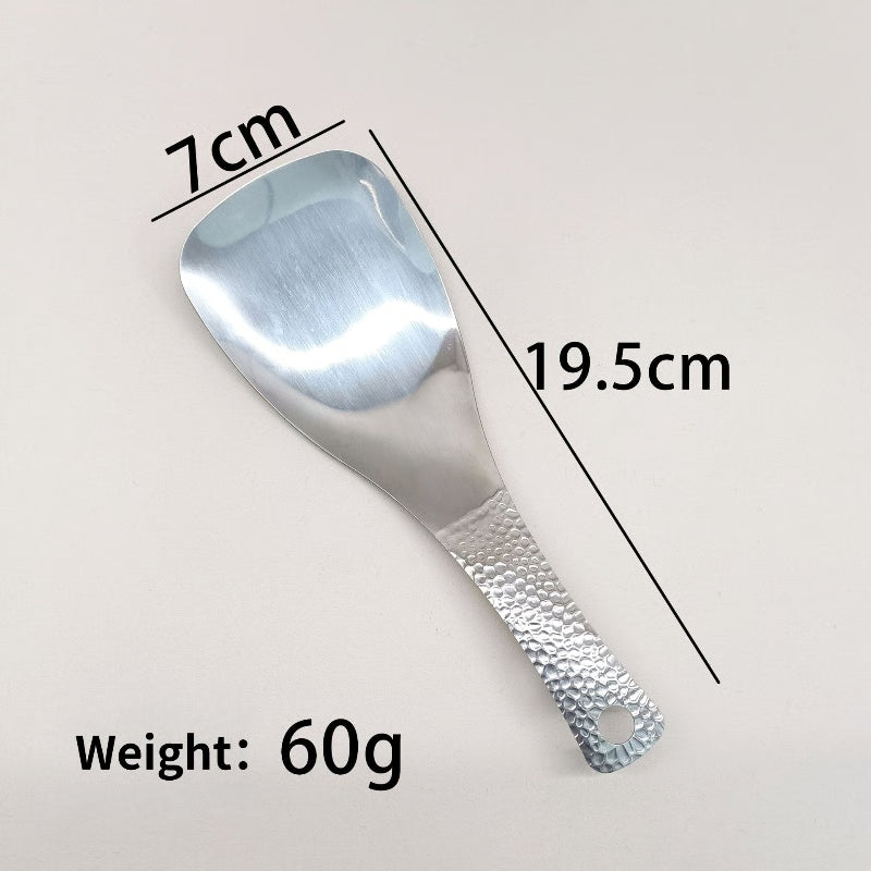 Hammered Stainless Steel Rice Scoop Spoon for Home Kitchen & Restaurant Serving