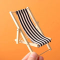 Mini Wooden Beach Chair Dollhouse Furniture