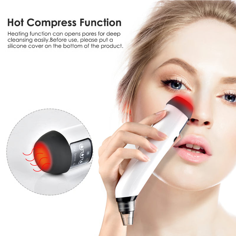 Facial Cleaner Black Point Vacuum Suction, Beauty Blackhead Remover, Black Head Dots Extractor Skin Care Tool