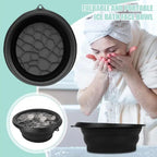 Foldable Silicone Face Ice Bath Bowl – Portable Facial Ice Plunge Basin for Skin Care & Puffiness Relief