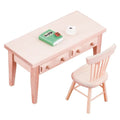Miniature Dollhouse Study Desk with Books – Realistic Tiny Furniture Decor